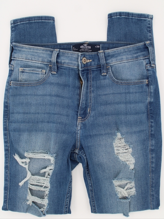 Hollister Denim - Hollister Medium Wash Distressed Skinny Jeans Size 6 (28R)